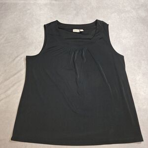 Easy wear by Chicos Black sleeveless top size 3 Polyester Spandex Tank Top